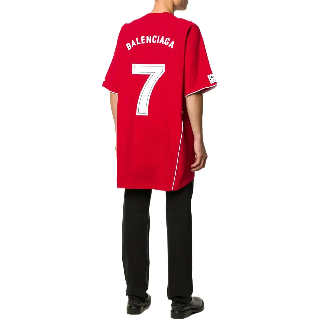 Balenciaga Soccer T-shirt Oversized 'Red White' 641658TJV516540 sold by KicksCrew product image thumbnail 3