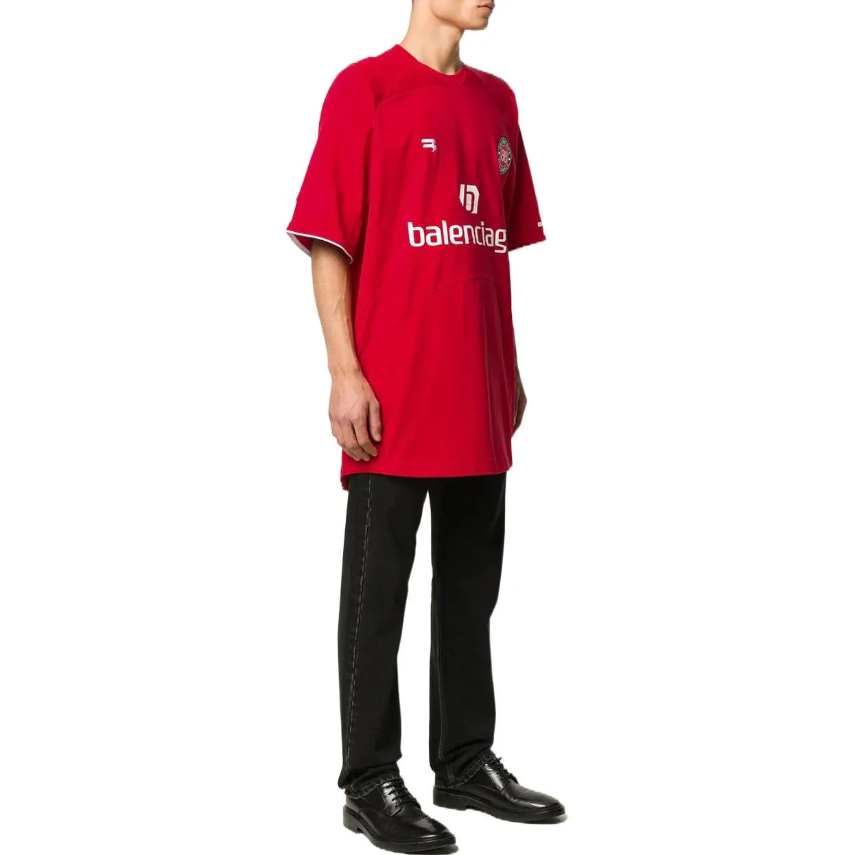 Balenciaga Soccer T-shirt Oversized 'Red White' 641658TJV516540 sold by KicksCrew product image thumbnail 4