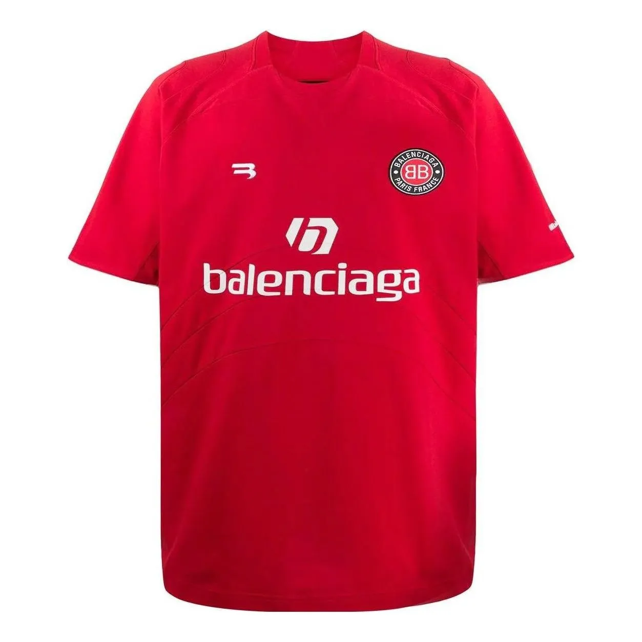 Balenciaga Soccer T-shirt Oversized 'Red White' 641658TJV516540 sold by KicksCrew