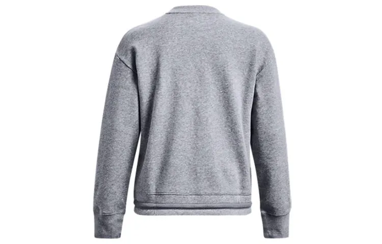 (WMNS) Under Armour Rival Mesh Fleece-Lined Pullover Sweatshirt 'Grey' 1365847-035 sold by KicksCrew product image thumbnail 2