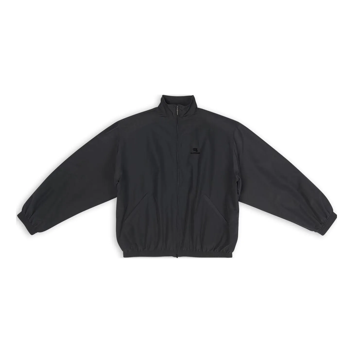 Balenciaga Sporty B Oversized Tracksuit Nylon Jacket 'Black' 706440TKO481000 sold by KicksCrew