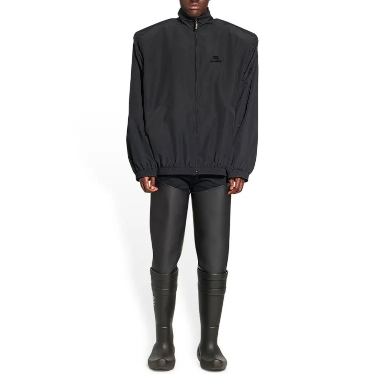 Balenciaga Sporty B Oversized Tracksuit Nylon Jacket 'Black' 706440TKO481000 sold by KicksCrew product image thumbnail 3