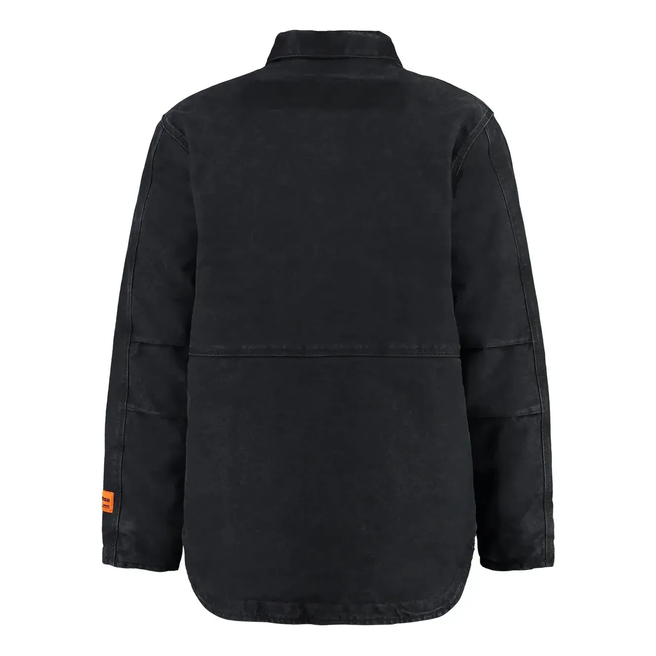 HERON PRESTON Collared Zip-Up Denim Jacket 'Black' HMEA062F21FAB00110001000 sold by KicksCrew product image thumbnail 2