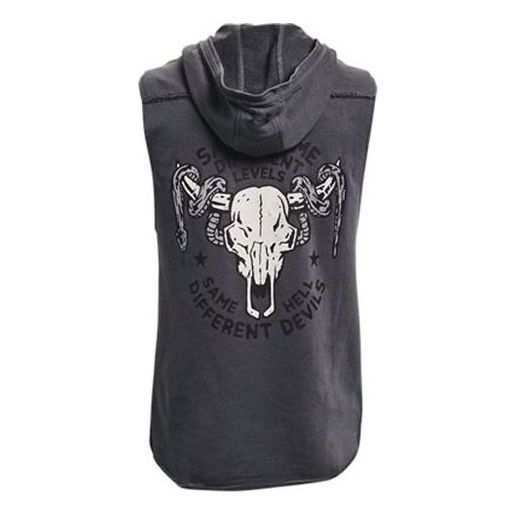 Under Armour Project Rock Terry Snake Sleeveless Hoodie 'Pitch Grey' 1361743-012 sold by KicksCrew
