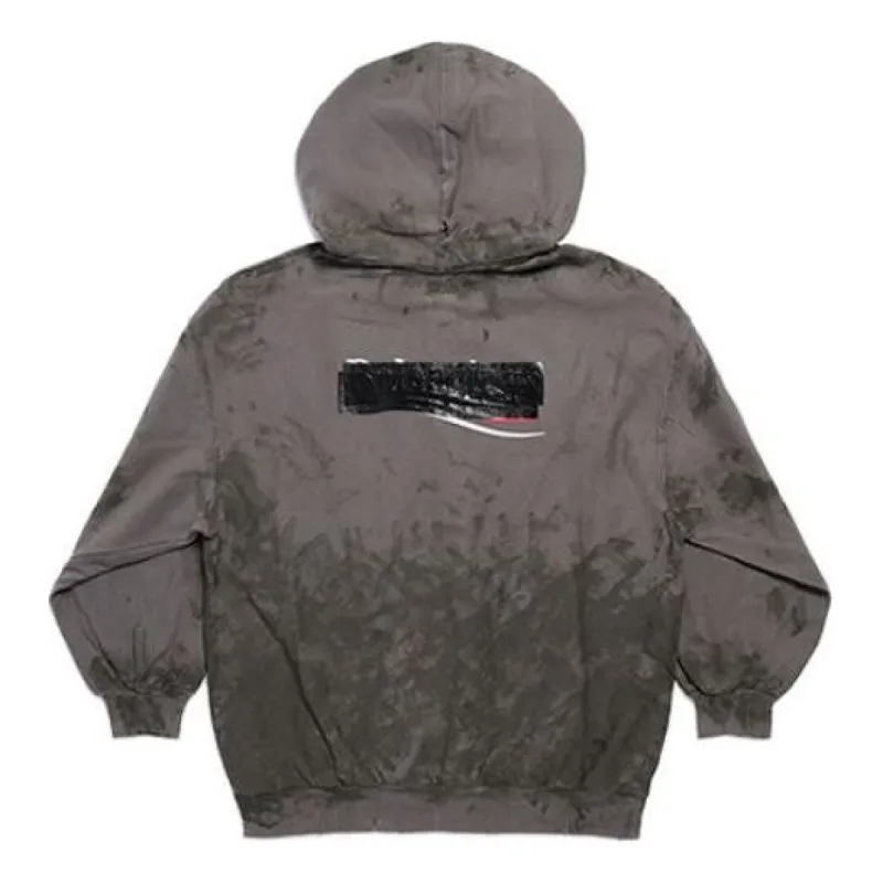 Balenciaga Gaffer Heavy Washed Zip-Up Hoodie Small Fit 'Grey' 720424TNVK51227 sold by KicksCrew