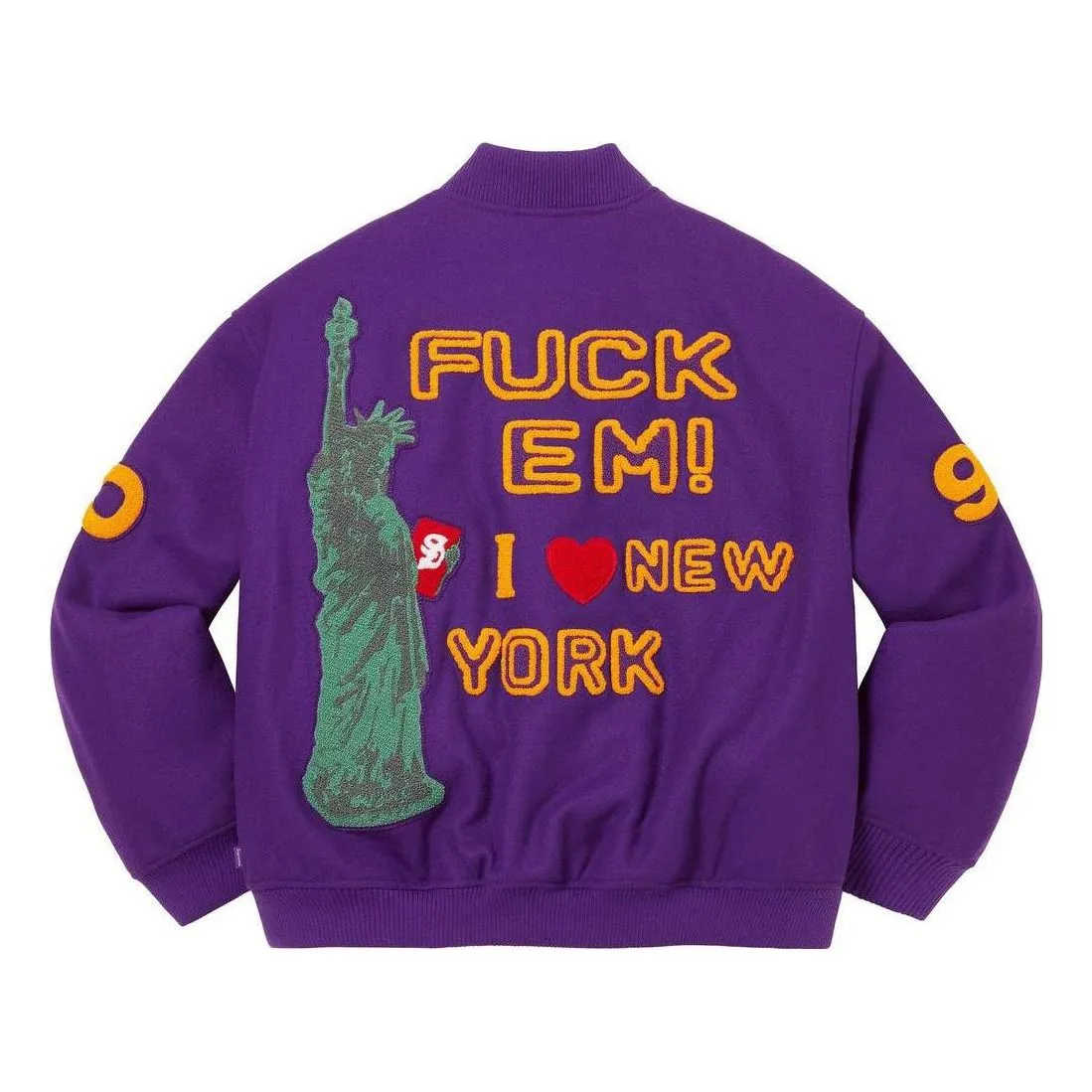 Supreme Tourist Varsity Jacket 'Purple Yellow Red' SUP-SS23-114 sold by KicksCrew product image thumbnail 2