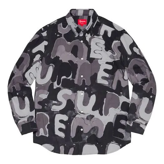 Supreme Painted Logo Shirt 'Black Grey' SUP-SS20-600 sold by KicksCrew
