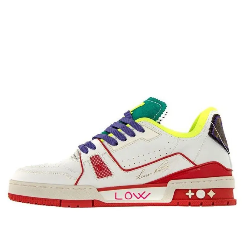 LOUIS VUITTON Trainer Upcycling Sneakers 'White Turquoise for China' 1A9D9N sold by KicksCrew