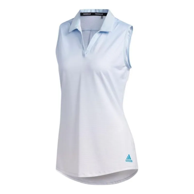 (WMNS) adidas Primeblue Polo Shirt 'White' FJ5180 sold by KicksCrew