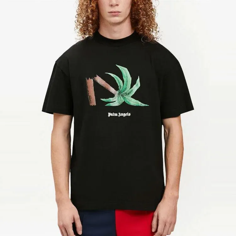 Palm Angels SS22 Broken Palm Classic T-Shirt 'Black Green' PMAA001S22JER0221055 sold by KicksCrew product image thumbnail 3