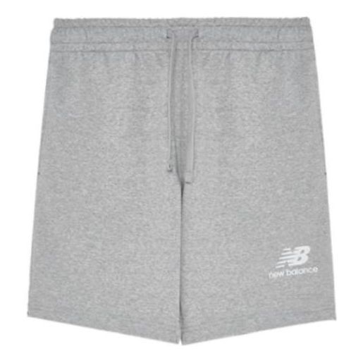 New Balance Essentials Stacked Logo French Terry Shorts 'Athletic Grey' MS31540-AG sold by KicksCrew