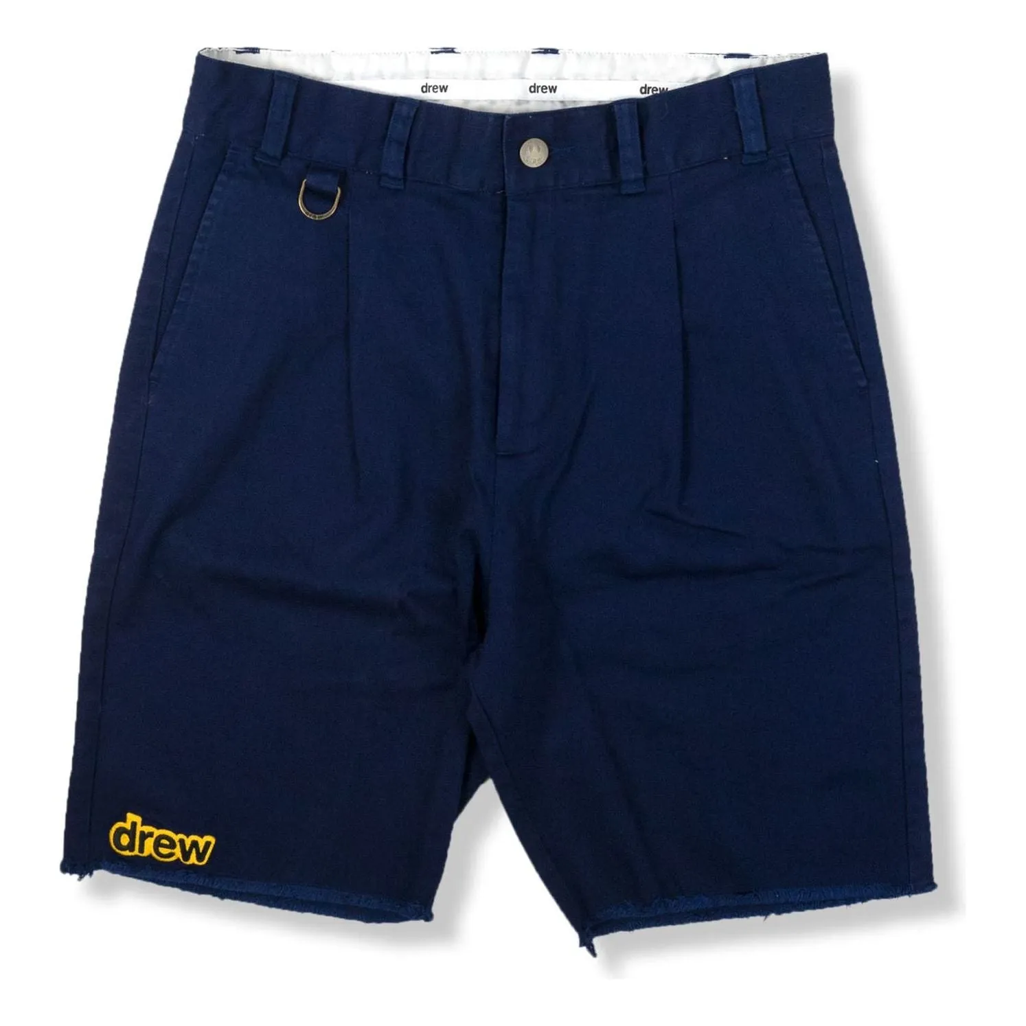 Drew House Stretch Twill Pleated Shorts 'Navy' DR-FW21-030 sold by KicksCrew