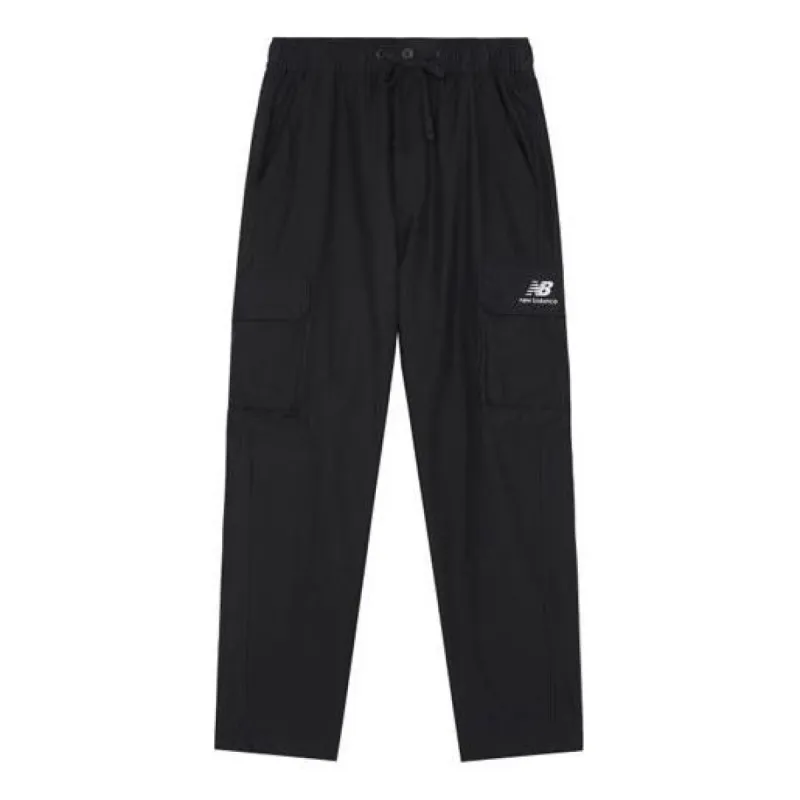New Balance Logo Casual Cargo Pants 'Black' AMP14313-BK made by New Balance