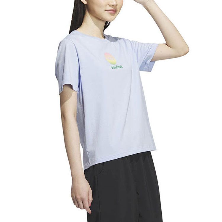 (WMNS) adidas Neo Graphic T-Shirt 'Purple' IP3876 sold by KicksCrew product image thumbnail 4