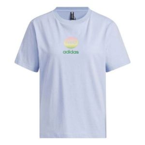 (WMNS) adidas Neo Graphic T-Shirt 'Purple' IP3876 sold by KicksCrew