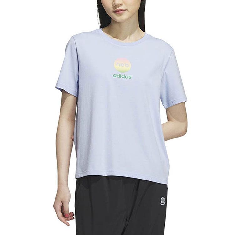 (WMNS) adidas Neo Graphic T-Shirt 'Purple' IP3876 sold by KicksCrew product image thumbnail 2