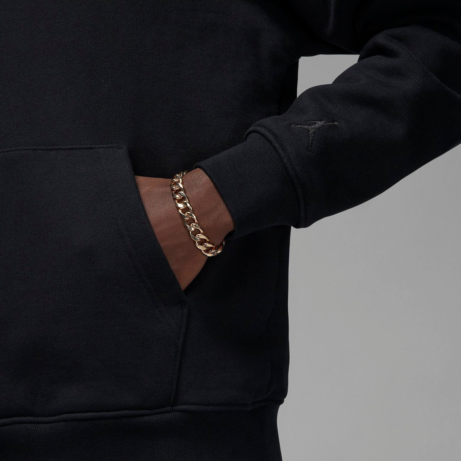 Air Jordan Wordmark Fleece Hoodie 'Black' FJ1967-010 sold by KicksCrew product image thumbnail 2