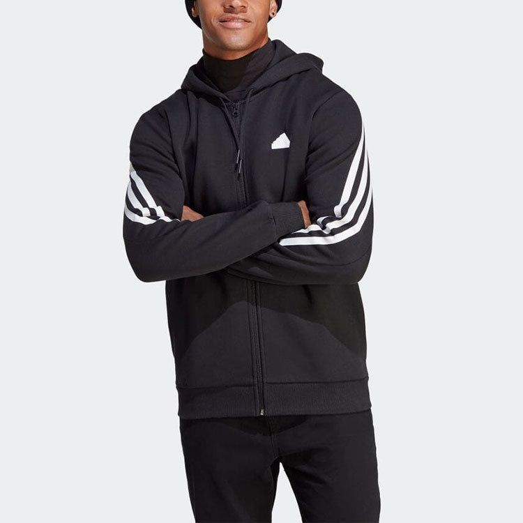 Adidas Future Icons 3-Stripes Full-Zip Hoodie Jackets 'Black' IC6712 sold by KicksCrew product image thumbnail 2