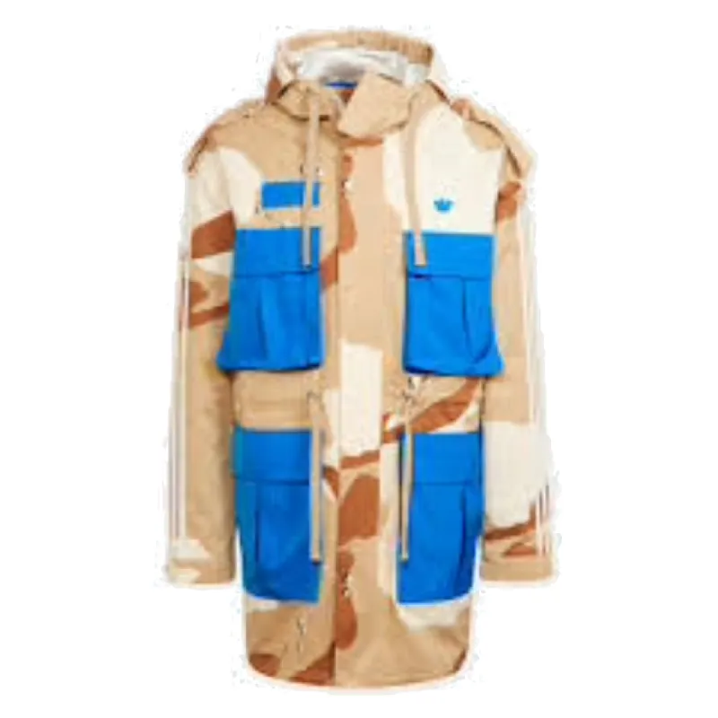 adidas Blue Version Parka Jacket 'Tan Blue' H33494 sold by KicksCrew