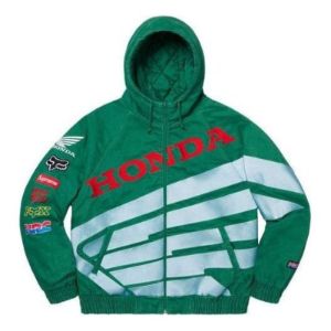 Supreme x Honda Fox Racing Puffy Zip Up Jacket 'Green' SUP-FW19-597 sold by KicksCrew