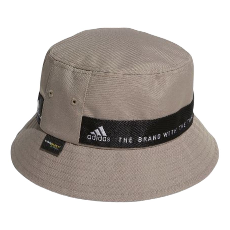 Adidas Essentials Bucket Hat 'Tan Black' H64820 sold by KicksCrew