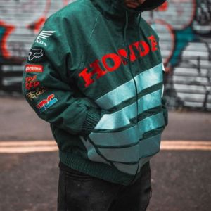 Supreme x Honda Fox Racing Puffy Zip Up Jacket 'Green' SUP-FW19-597 sold by KicksCrew