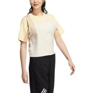 (WMNS) Adidas Neo Util T-Shirts 'White Yellow' HN2348 sold by KicksCrew