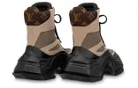(WMNS) LOUIS VUITTON Archlight 2.0 Platform Ankle Sneakers 'Tan Black' 1ABI1F sold by KicksCrew