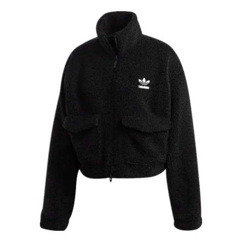 (WMNS) adidas Teddy Jacket 'Black Grey' FU1729 sold by KicksCrew