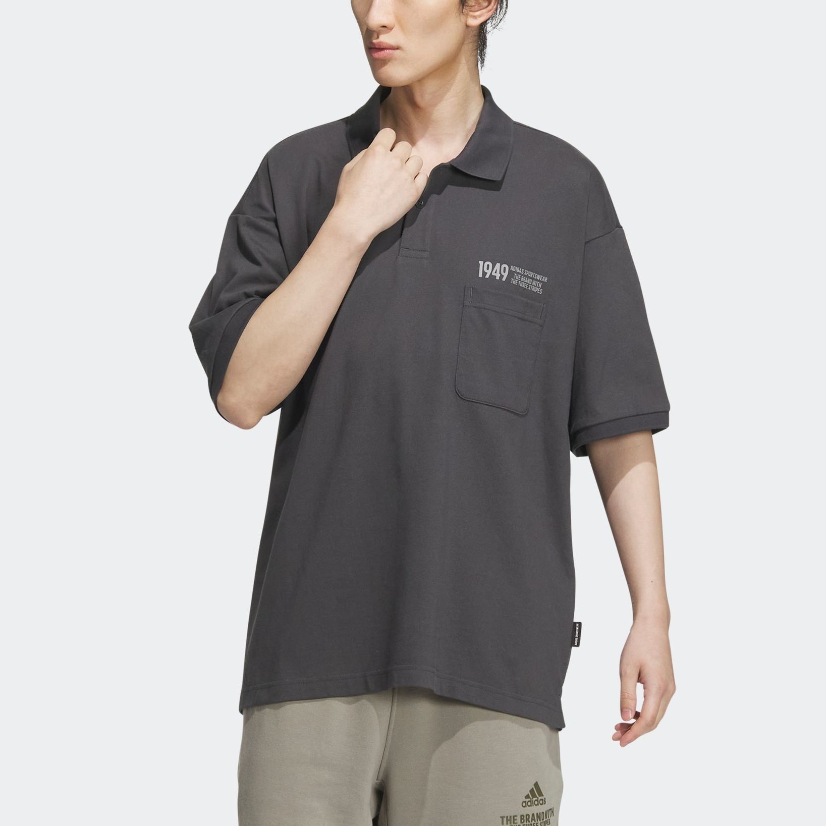 Adidas Verbiage Polo Shirt 'Black' IP3979 sold by KicksCrew product image thumbnail 2