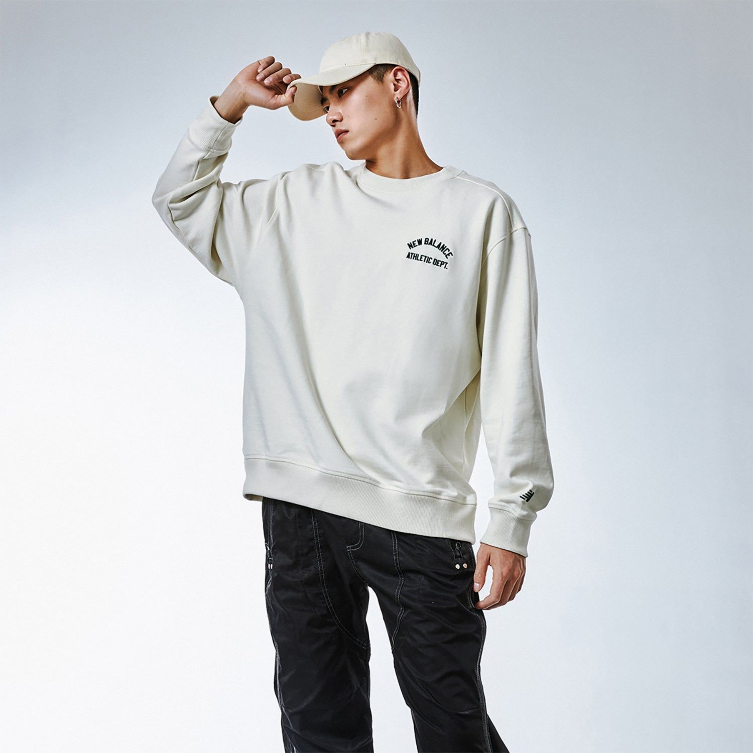 New Balance Athelitics Sweatshirt 'White' AMT41312-CIC sold by KicksCrew product image thumbnail 5