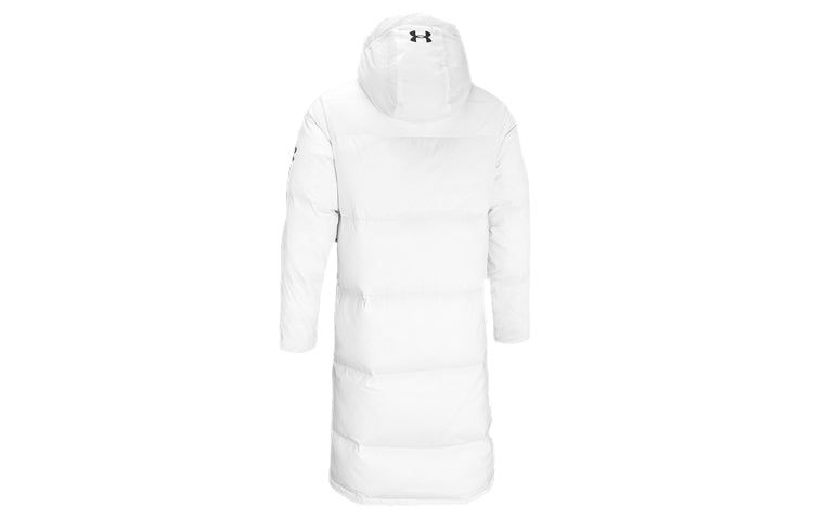 Under Armour Long Bench Fleece Down Jacket 'White' 1364591-100 sold by KicksCrew product image thumbnail 2