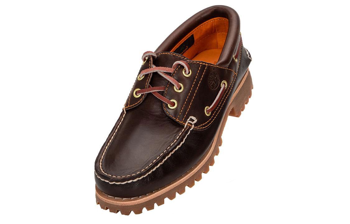 Timberland 3-Eye Lug Handsewn Boat Shoe 'Brown' 30003214 sold by KicksCrew product image thumbnail 2