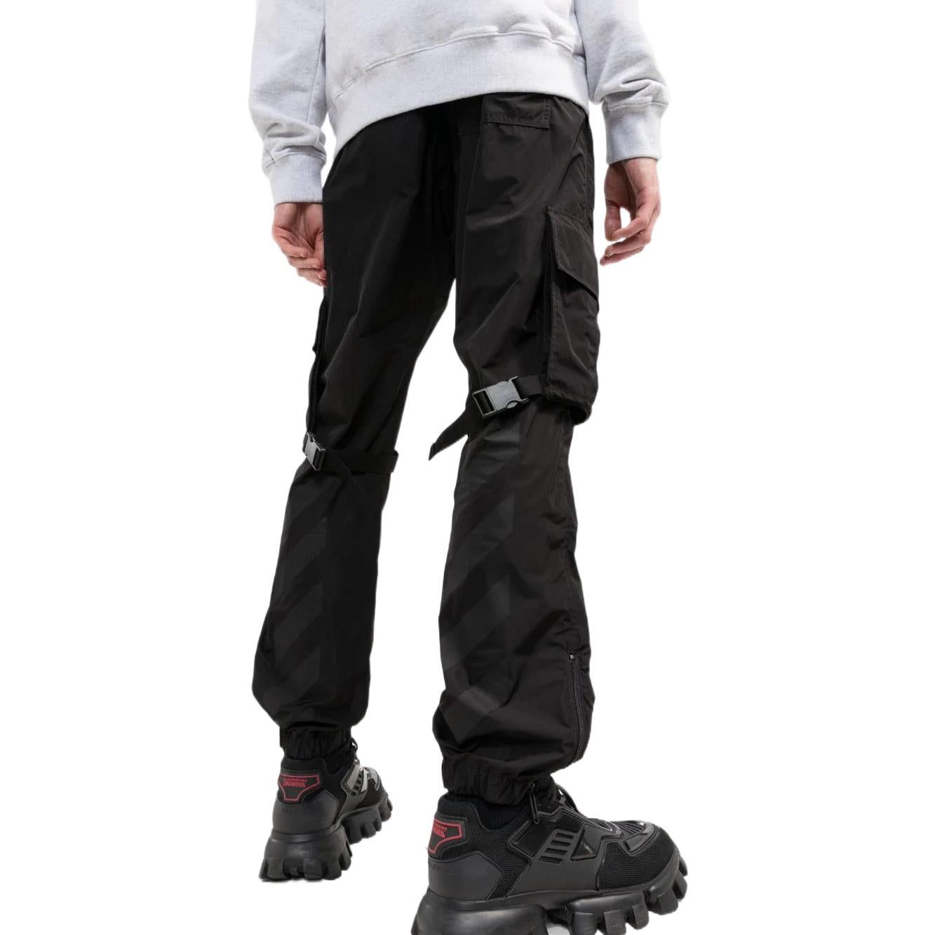 Off-White Straight-leg Cargo Trousers 'Black' OMCF031C99FAB0021010 sold by KicksCrew product image thumbnail 4
