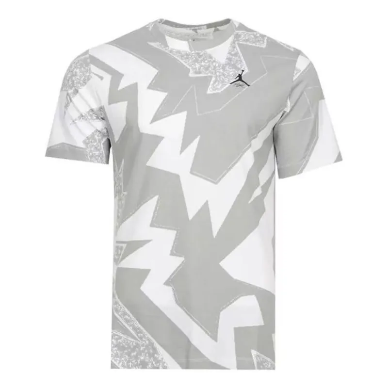 Air Jordan Essential All Over Print T-Shirt 'Grey White' DQ7368-100 sold by KicksCrew