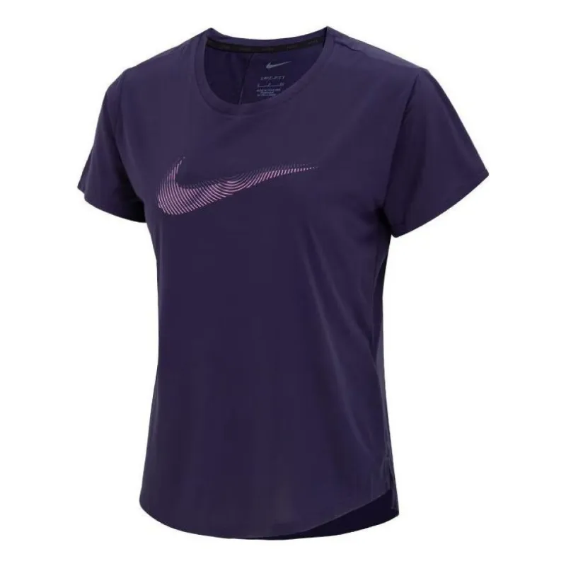(WMNS) Nike AS W NK DF Swoosh HBR SS Top 'Purple' FB4697-555 sold by KicksCrew