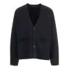 Balenciaga Tonal All Over Logo Cardigan 'Black' 720058T16611000 sold by KicksCrew