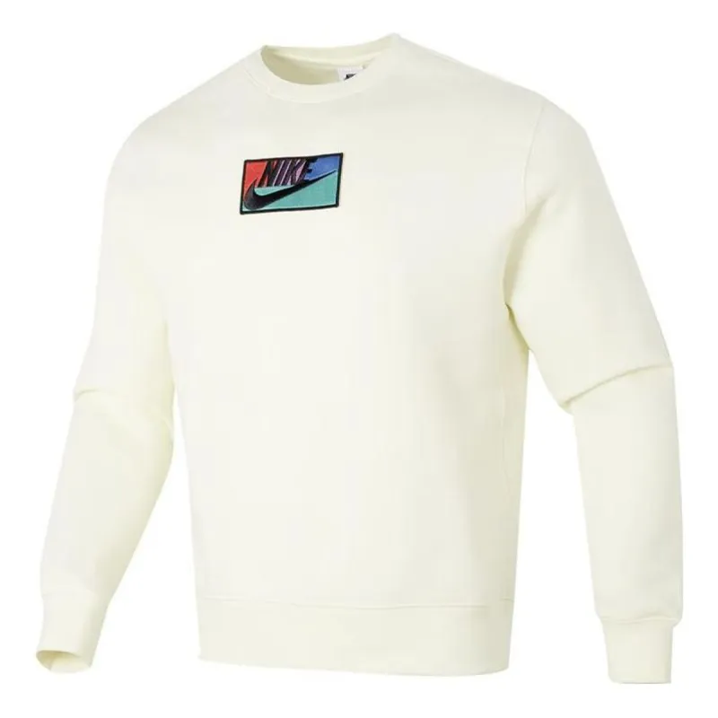 Nike Sportswear Club Fleece Crew Sweatshirt 'White' FB8436-113 sold by KicksCrew