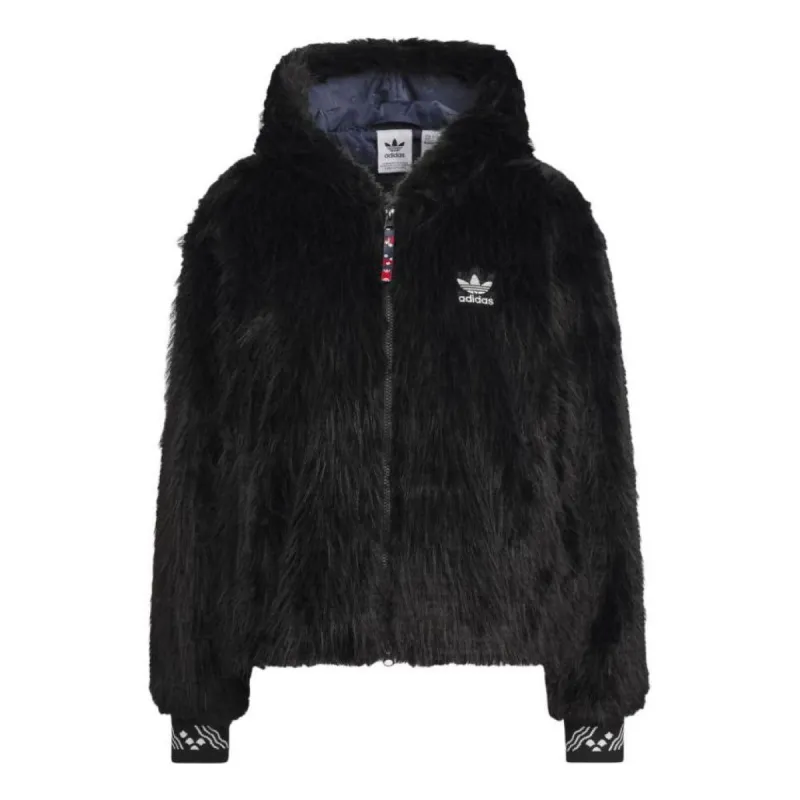 (WMNS) Adidas Originals X Feifei Ruan CNY FUR Jackets 'Black' IX4226 sold by KicksCrew