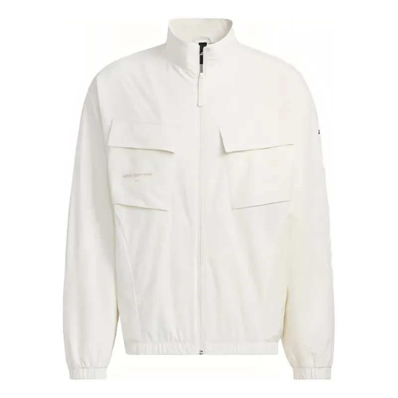 アウターその他 W Adidas Essential 3-Stripes Woven Windbreaker Jacket White adidas Essentials 3-Stripes Woven Windbreaker - White