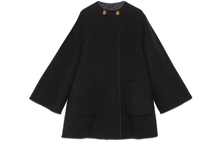 (WMNS) Gucci Reversible Diagonal G Wool Coat 'Black' 746532-ZANAX-1189 sold by KicksCrew product image thumbnail 2