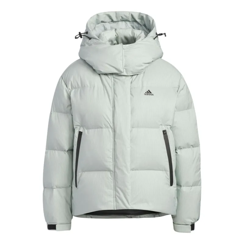 (WMNS) Adidas Puffy Down Jacket 'Teal' IW0774 sold by KicksCrew