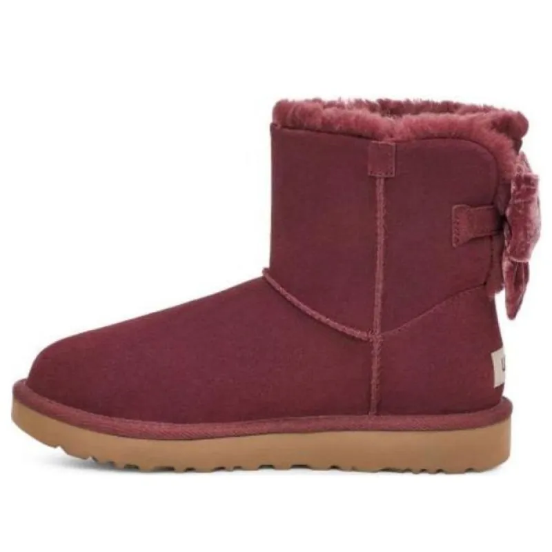 (WMNS) UGG Mini Bailey Bow Boots 'Wild Grape' 1138172-WGRP sold by KicksCrew