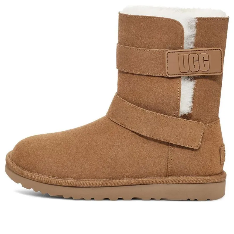 (WMNS) UGG Bailey Graphic Logo Strap Boot 'Brown' 1137074-CHE sold by KicksCrew