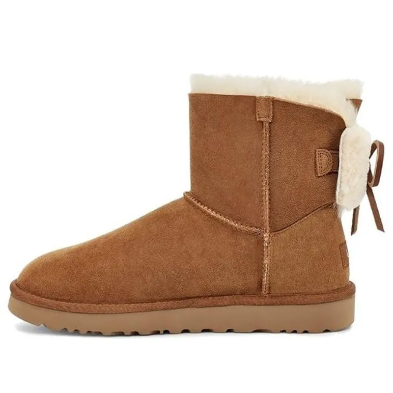 (WMNS) UGG Classic Dudble Bow Mini 'Brown' 1103652-CHE sold by KicksCrew