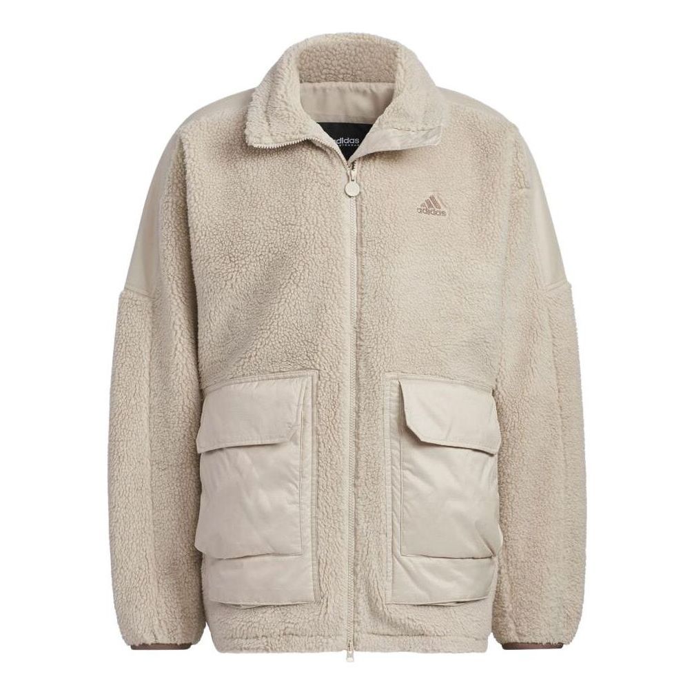 Adidas Warding Oversized Boa Full-Zip Jacket (Gender Neutral) 'White' IK7342 sold by KicksCrew