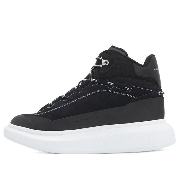 Alexander McQueen Larry High-Top Sneakers 'Black White' 682498WIBN71070 sold by KicksCrew