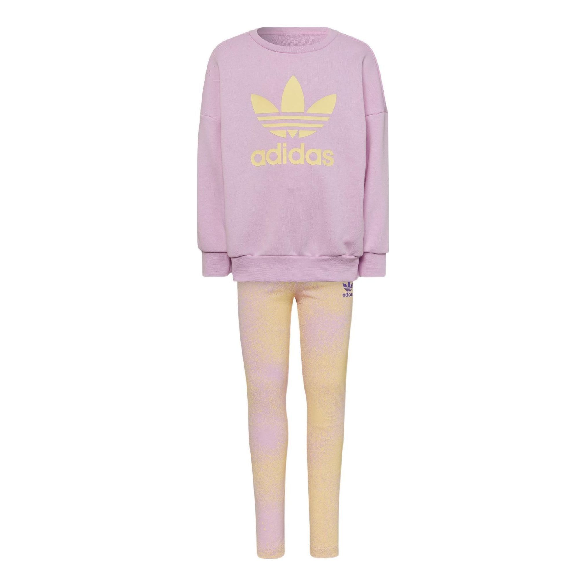 (PS) adidas originals Graphic Logo Crew Set 'Purple' HK2945 sold by KicksCrew