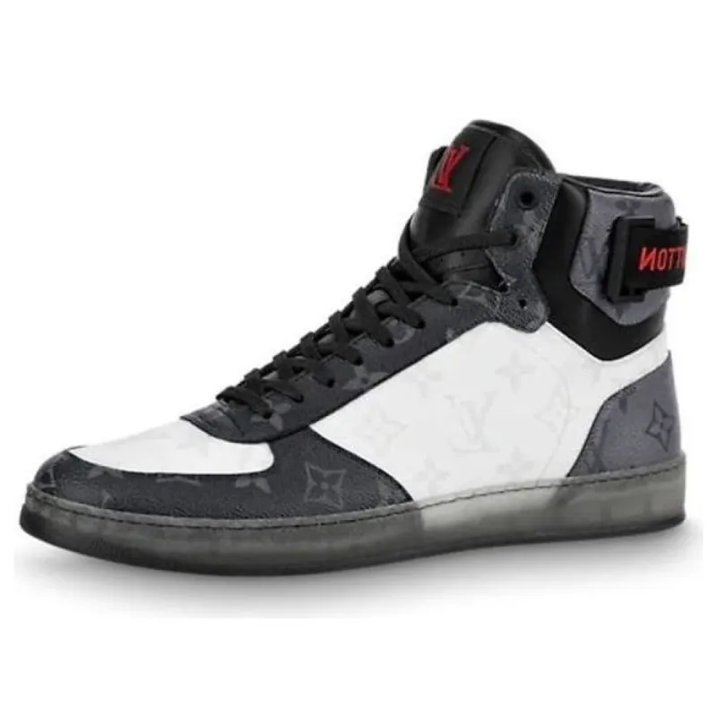 LOUIS VUITTON Tenis Rivoli Sneakers 'White Monogram Ice and Dark Gray Monogram' 1A8V03 sold by KicksCrew