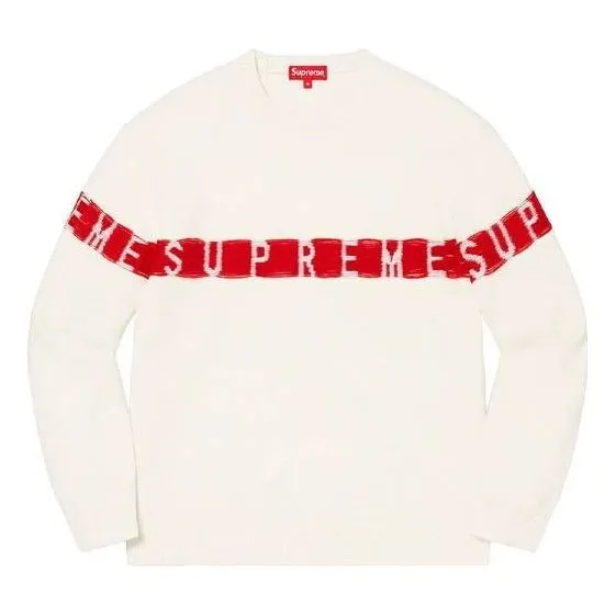 Supreme Inside Out Logo Sweater 'White Red' SUP-SS21-580 sold by KicksCrew